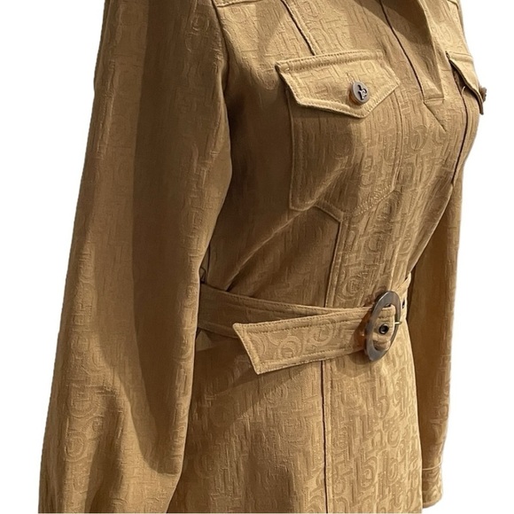 VTG RoccoBarocco Monogram Dress | Size 6 | Belted Soft Denim Button Down - Picture 2 of 15